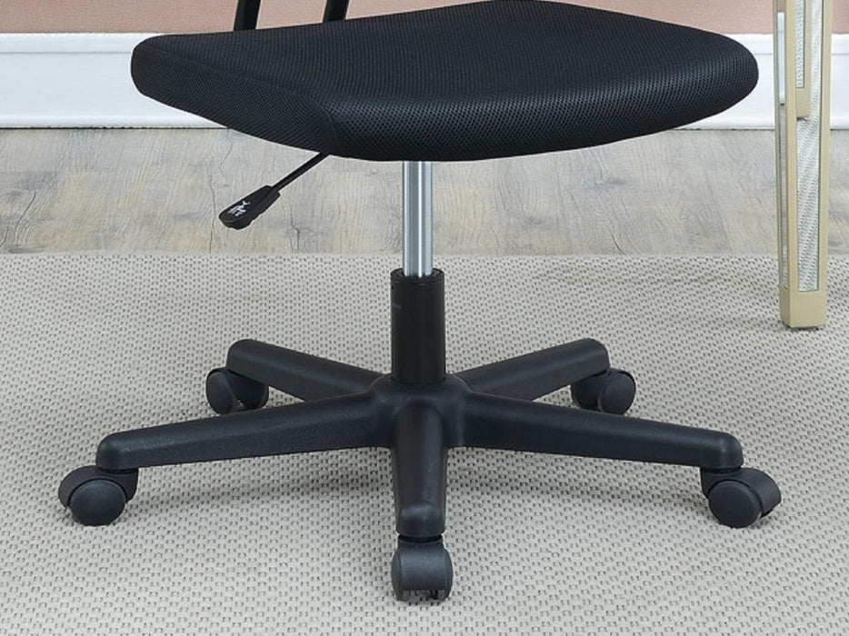 Elegant Design 1pc Office Chair Black Mesh Desk Chairs wheels Breathable Material Seats