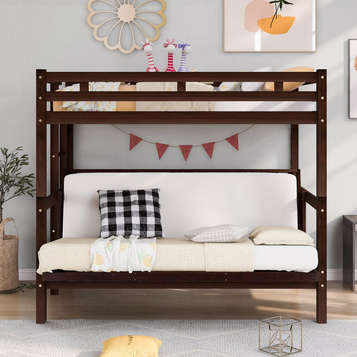 Twin over Full Convertible Bunk Bed - Espresso