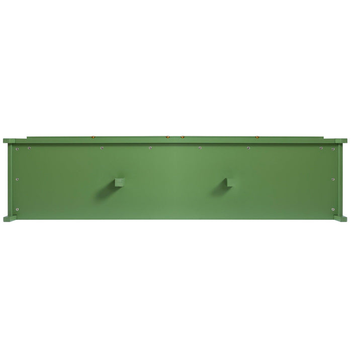 71-inch stylish TV cabinet, TV frame, TV stand，solid wood frame, Changhong glass door, antique green, can be placed in the children's room,bedroom， living room, wherever you need