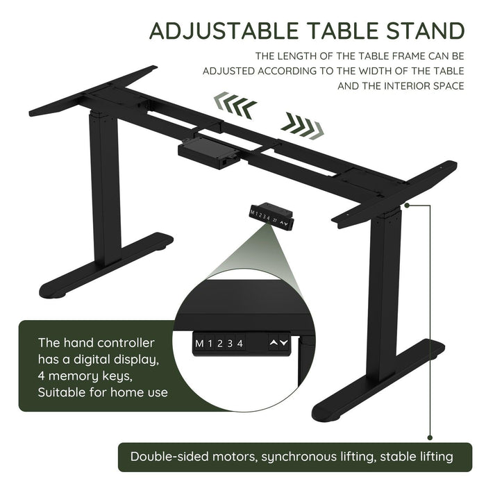 Electric Stand up Desk Frame - ErGear Height Adjustable Table Legs Sit Stand Desk Frame Up to  Ergonomic Standing Desk Base Workstation Frame Only