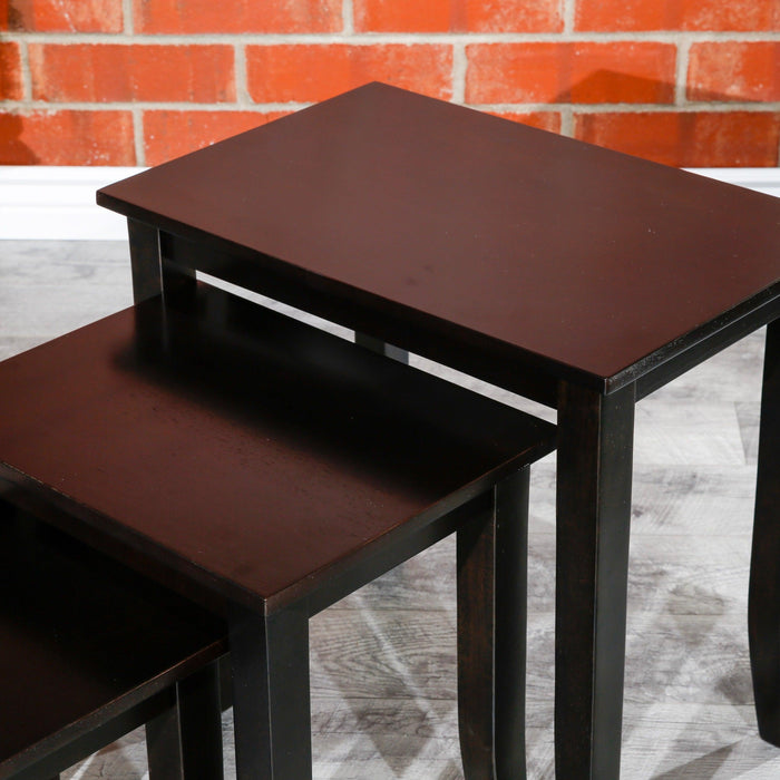 3-Piece Nesting Table Set, Espresso