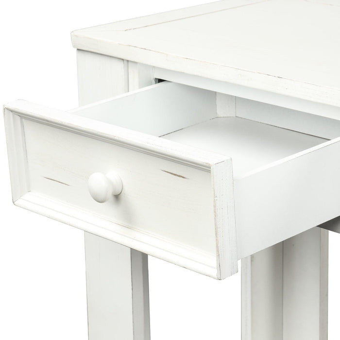 Console Table for Entryway Hallway Sofa Table withStorage Drawers and Bottom Shelf ( Antique White)