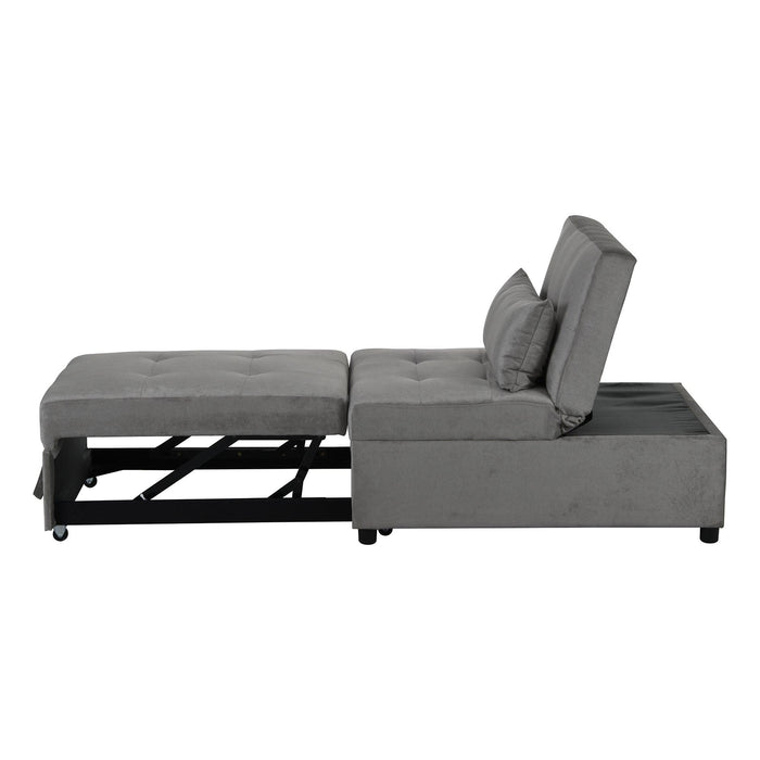 Folding Ottoman Sofa Bed（Gray）