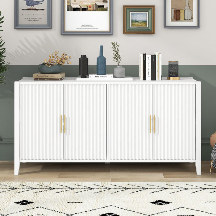 AccentStorage Cabinet Sideboard Wooden Cabinet with Metal Handles for Hallway, Entryway, Living Room, Bedroom