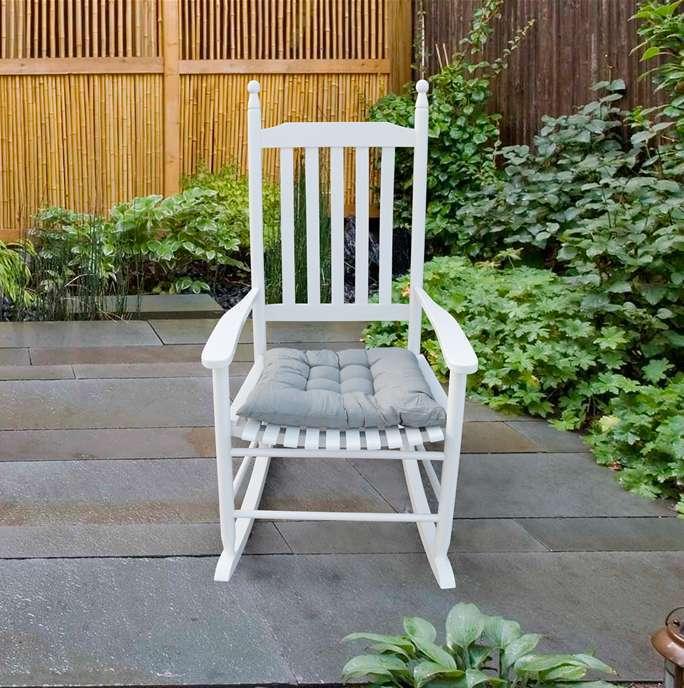 wooden porch rocker chair  WHITE