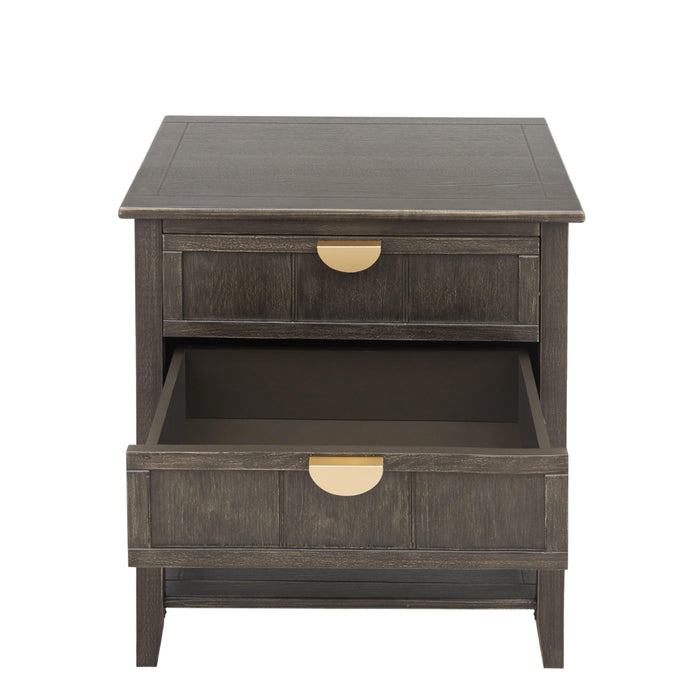 2 Drawer Side table,American style, End table,Suitable for bedroom, living room, study