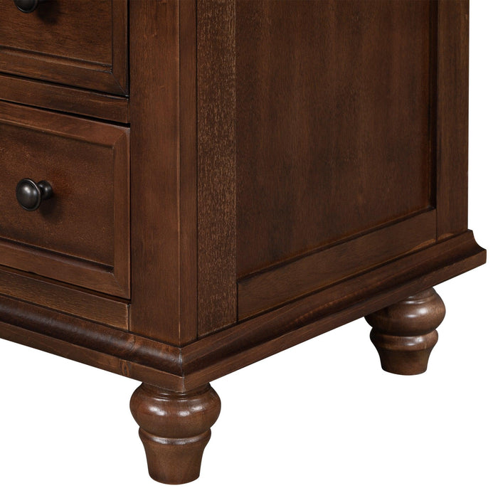 3-DrawerStorage Wood Cabinet, End Table with Pull out Tray