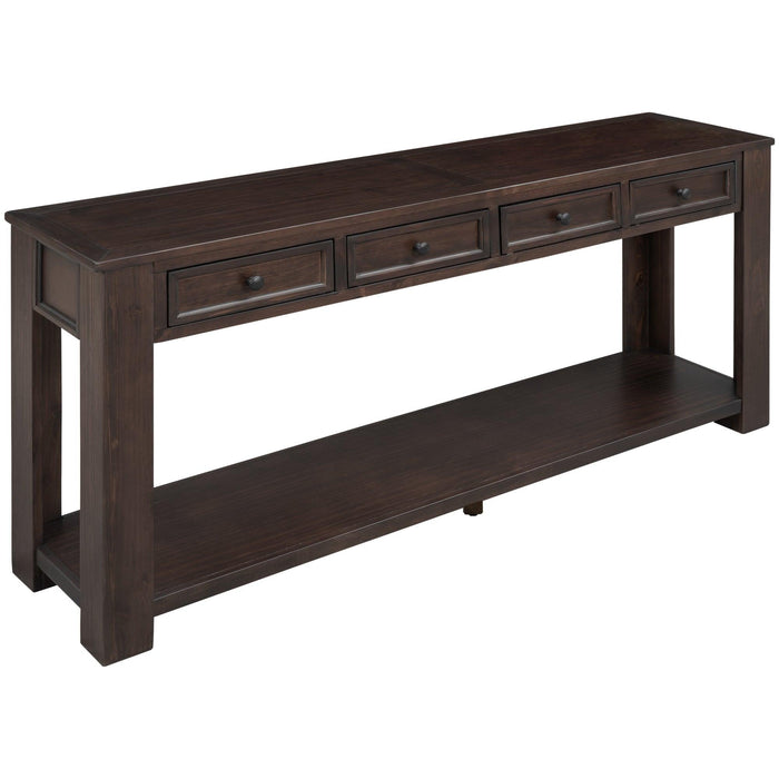 Console Table/Sofa Table withStorage Drawers and Bottom Shelf for Entryway Hallway(Espresso)