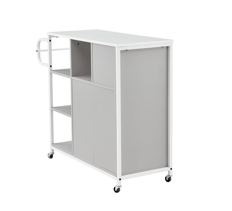 KITCHStorage cabinet GRY, move with roller..