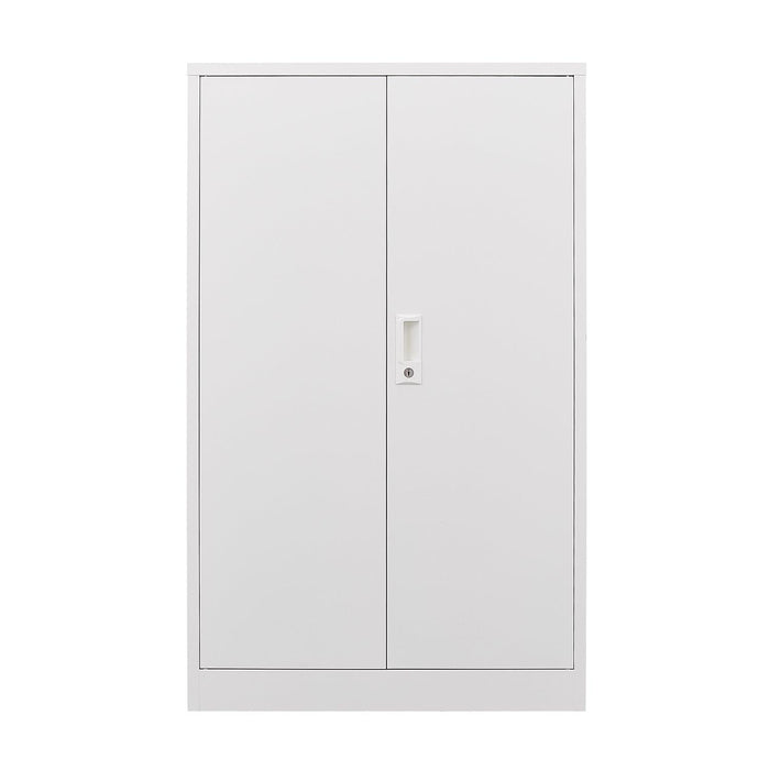 MetalStorage Cabinet with Locking Doors and Adjustable Shelf, Folding FilingStorage Cabinet , FoldingStorage Locker Cabinet for Home Office,School,Garage, White