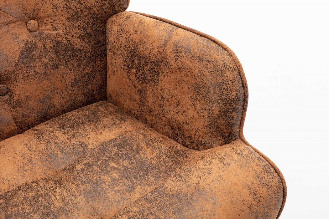 Accent chair  Living Room/Bed Room,Modern Leisure  Chair  Coffee color Microfiber fabric