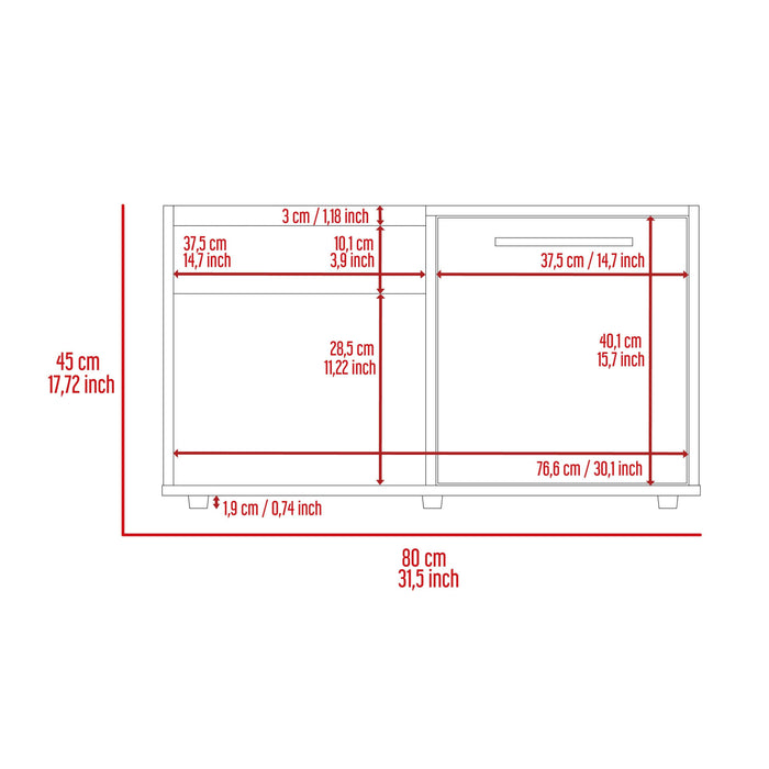 Tualatin 2-Shelf Coffee Table Dark Walnut