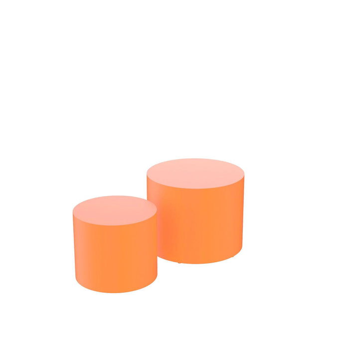 MDF Nesting table Set of 2 Rround Side Table Orange