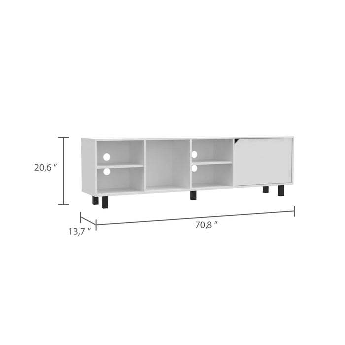 Harwich 5-Shelf TV Stand White