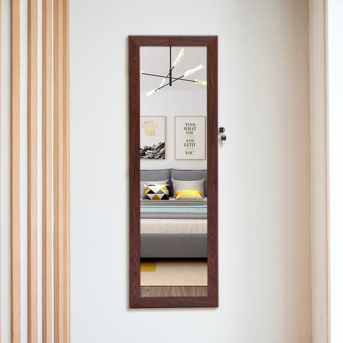 Fashion Simple JewelryStorage Mirror Cabinet With LED Lights Can Be Hung On The Door Or Wall