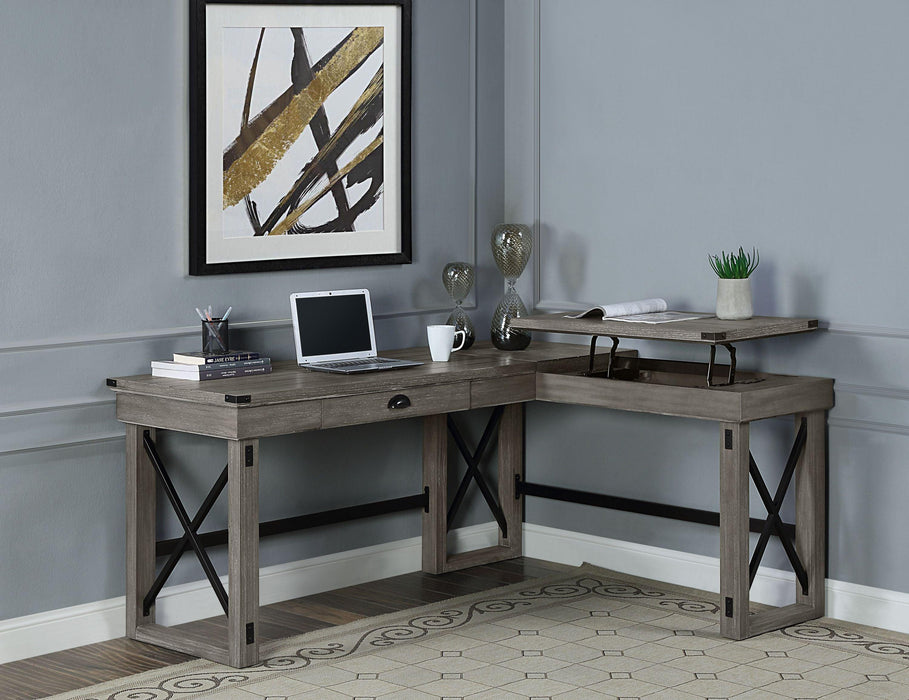 ACME Talmar Writing Desk w/Lift Top in Weathered Gray Finish OF00054