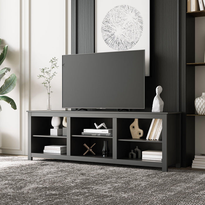 Living room TV stand furniture with 6Storage compartments and 1 shelf cabinet, high-quality particle board