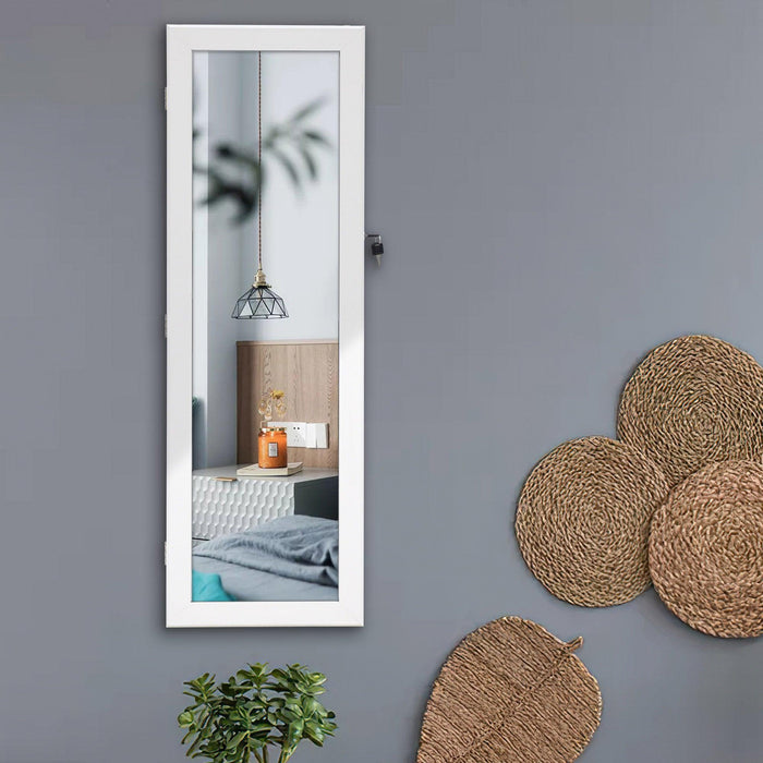 Fashion Simple JewelryStorage Mirror Cabinet Can Be Hung On The Door Or Wall