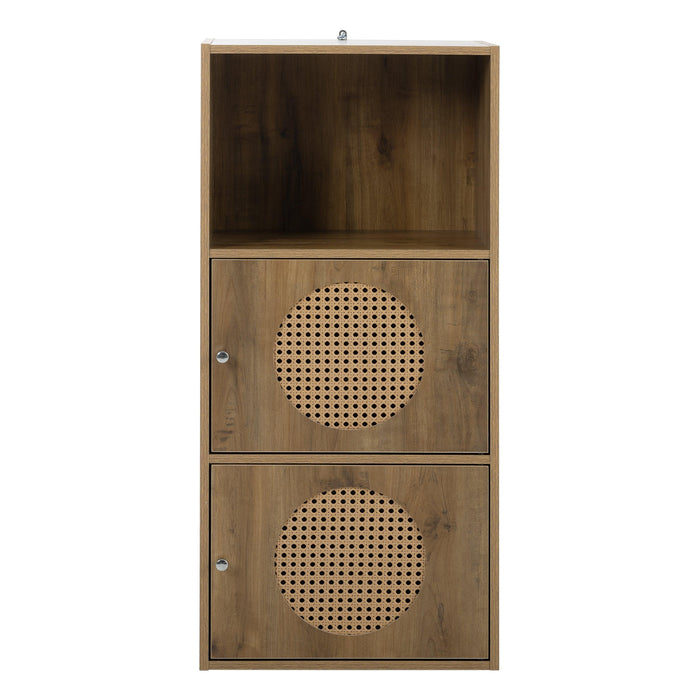 BathroomStorage cabinet,smallStorage cabinet,ratten locker,Children's bookcase，living room, bedroom, home office floor cabinet, rustic brown