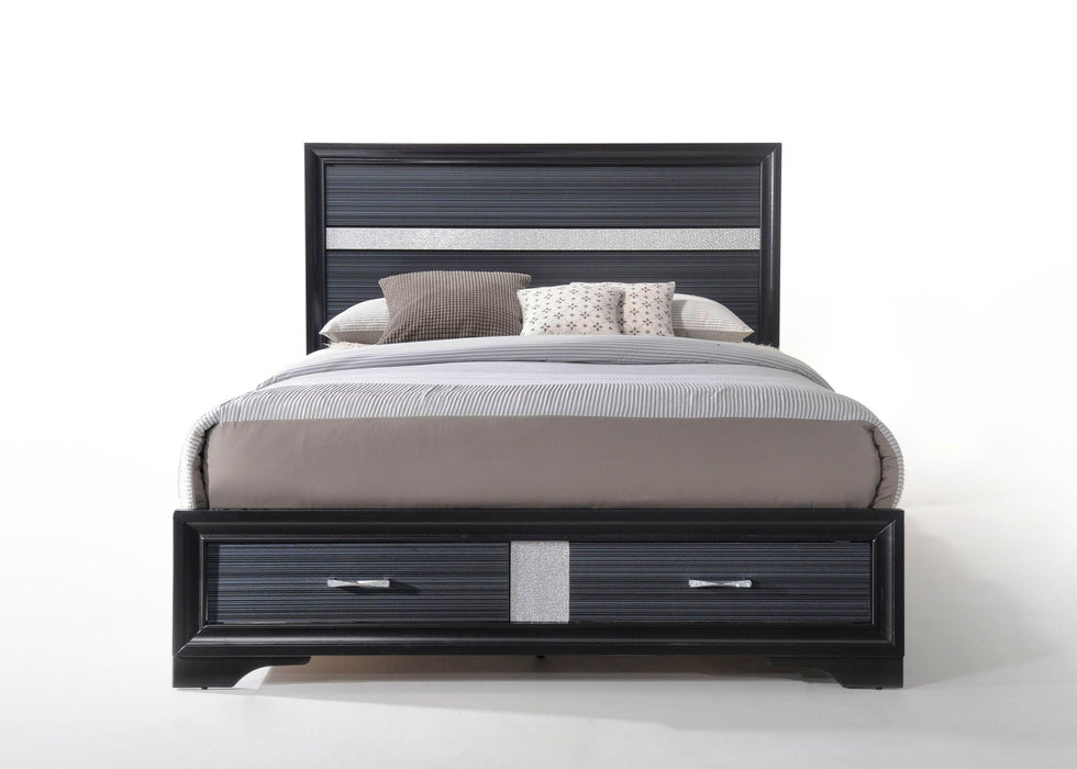 ACME Naima Eastern King Bed in Black 25897EK