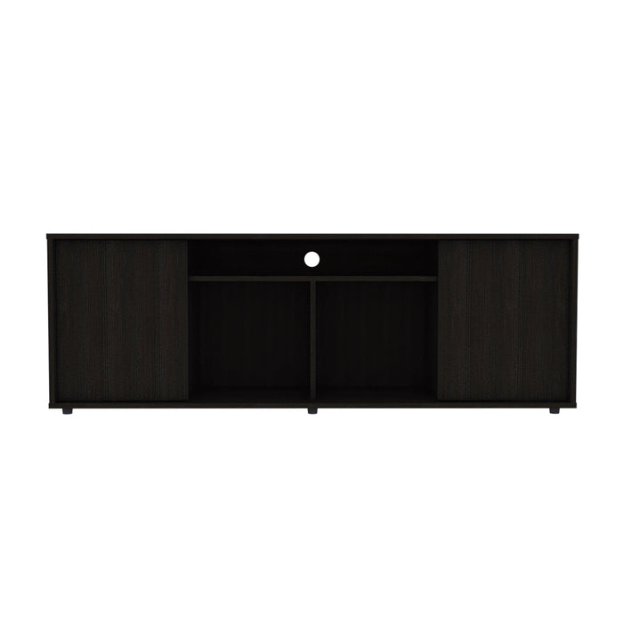 Falmouth Rectangle 3-Shelf TV Stand Black Wengue