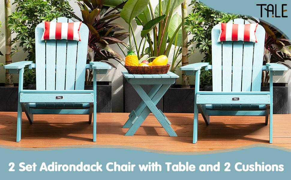 TALE Adirondack Chair Backyard Furniture Painted Seat Pillow Red