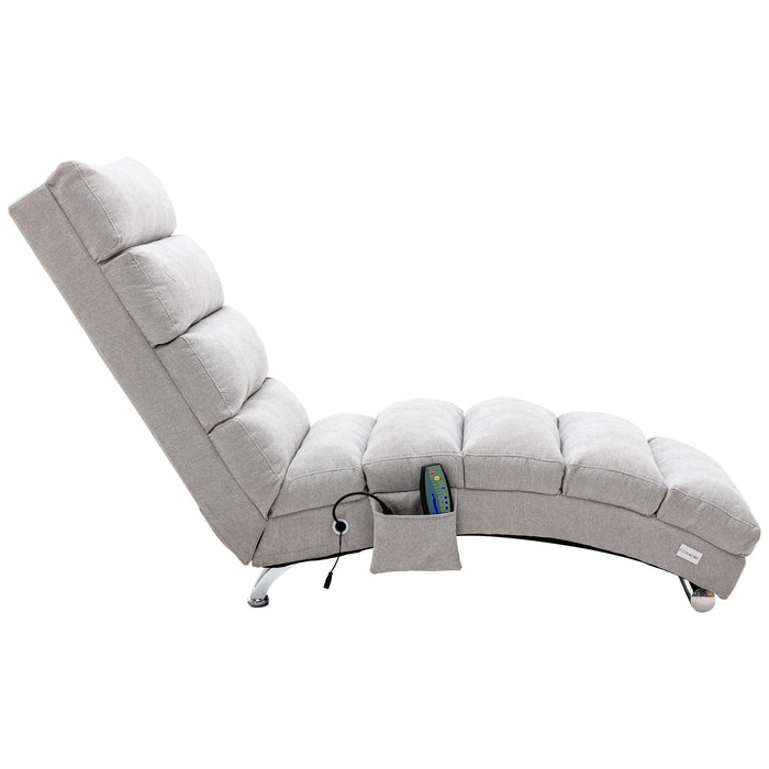 Linen Chaise Lounge Indoor Chair,Modern Long Lounger for Office or Living Room