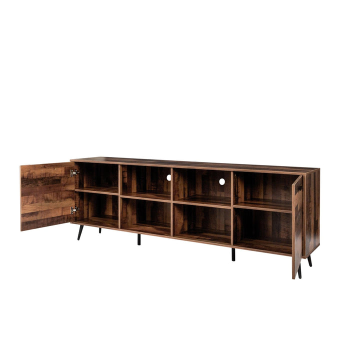 TV Stand Mid-Century WoodModern Entertainment Center AdjustableStorage Cabinet TV Console for Living Room