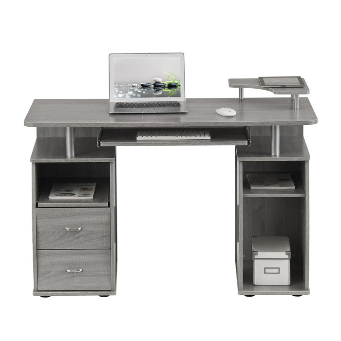 Techni Mobili Complete Computer Workstation Desk WithStorage, Grey