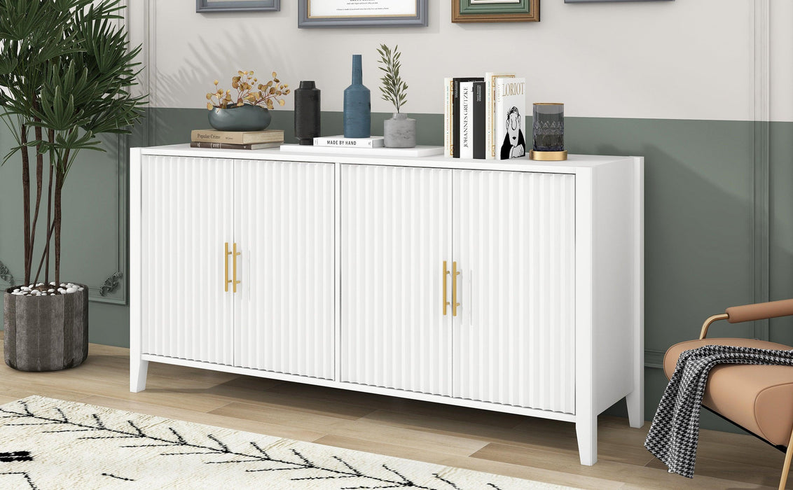 AccentStorage Cabinet Sideboard Wooden Cabinet with Metal Handles for Hallway, Entryway, Living Room, Bedroom