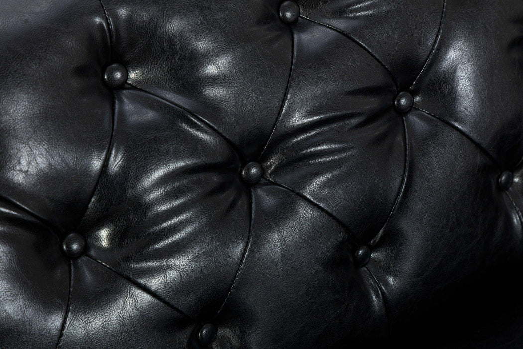 2047Black PU leather sofa