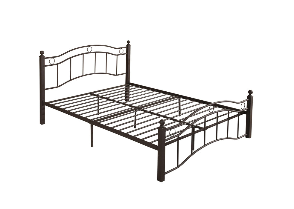 King Size Metal Bed Frame with Headboard and Footboard  Bronze