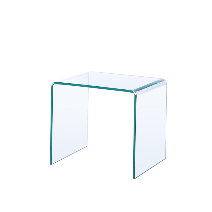 Small Clear Glass Side & End Table, Tempered Glass End Table Small Coffee Table