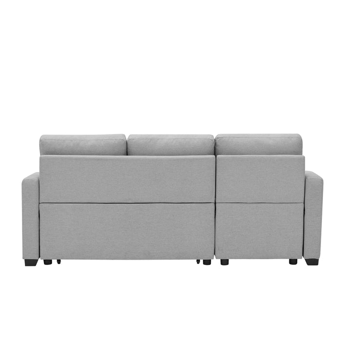 9191 Light gray pull-outStorage sofa