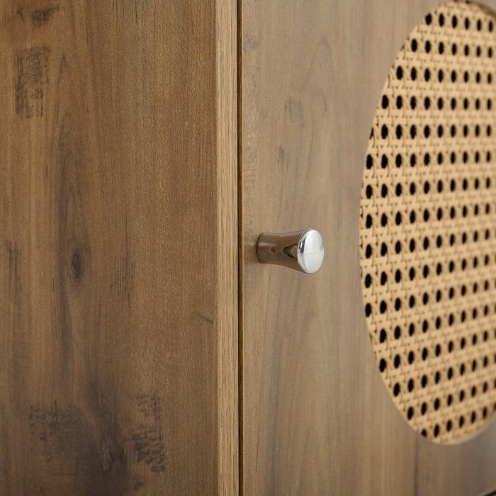 BathroomStorage cabinet,smallStorage cabinet,ratten locker, 1 door cabinet,living room, bedroom, home office floor cabinet, rustic brown