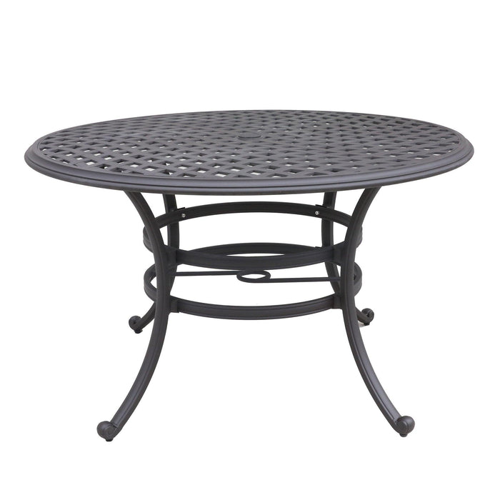 Aluminum Round Dining Table - Espresso Brown