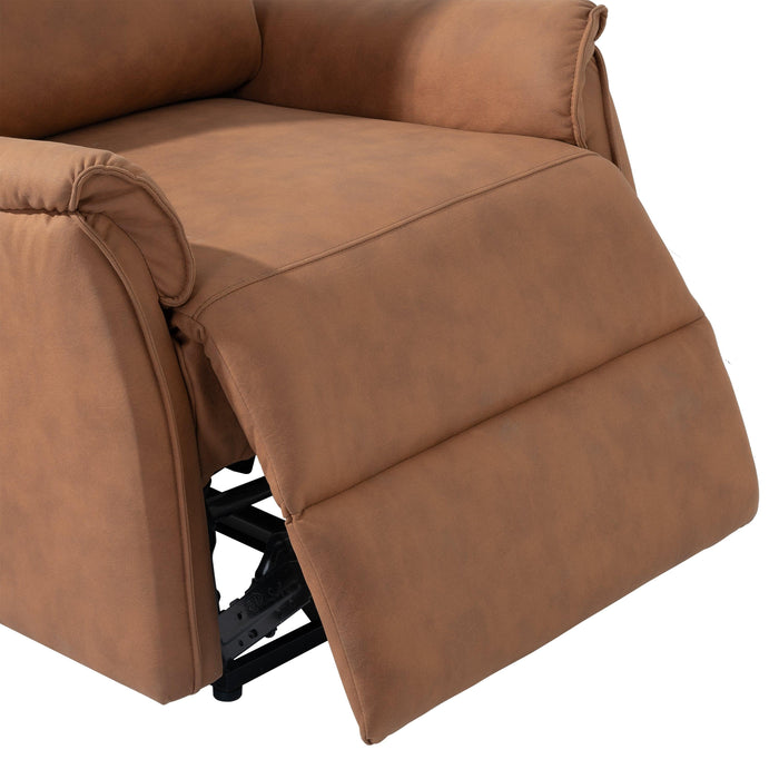 Electric Power Recliner Chair Fabric, Reclining Chair for Bedroom Living Room,Small Recliners Home Theater Seating, with USB Ports,Recliner for small spaces