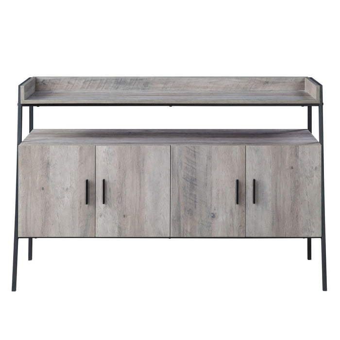 ACME Samiya TV Stand , Gray Oak & Black Finish LV00151