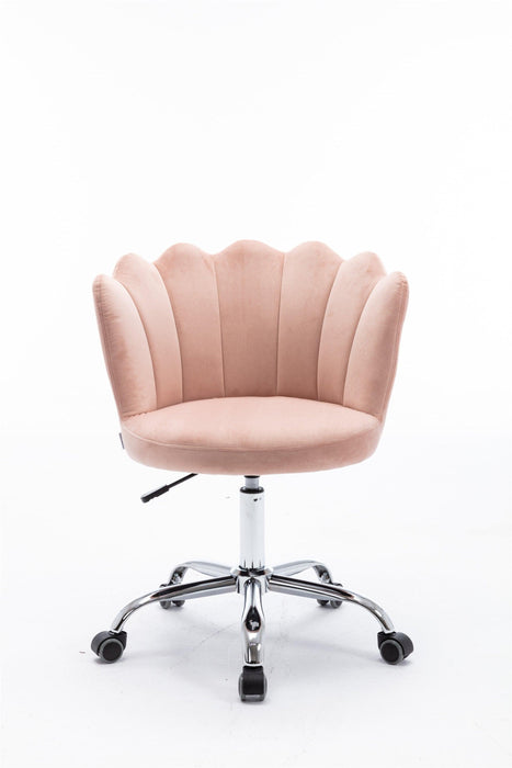 Swivel Shell Chair for Living Room/Bed Room,Modern Leisure office Chair  Pink