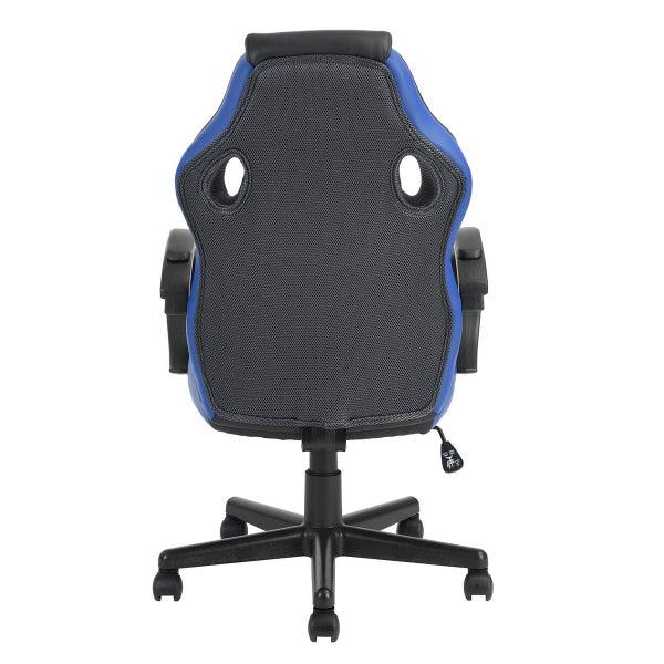 Gaming Office Chair with Fabric Adjustable Swivel, BLACK AND BLUE