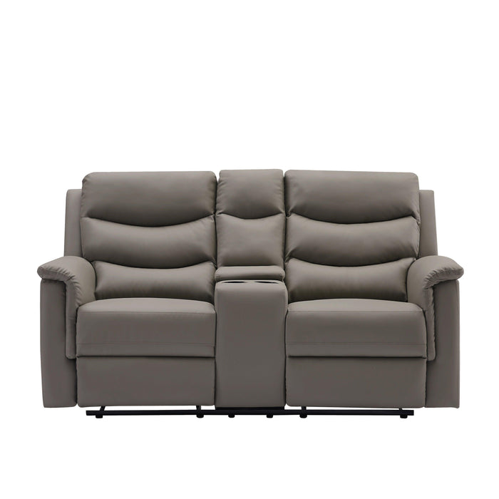 2-SEATER MOTION SOFA GREY PU