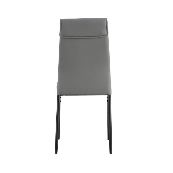 Dining chairs set of 4, GreyModern kitchen chair with metal leg