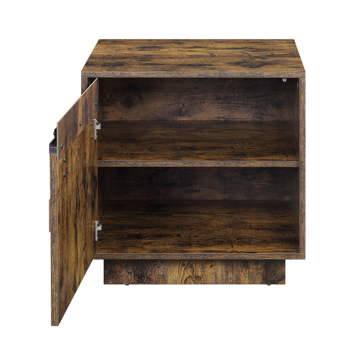 ACME Bellarosa END TABLE Rustic Oak Finish LV01443