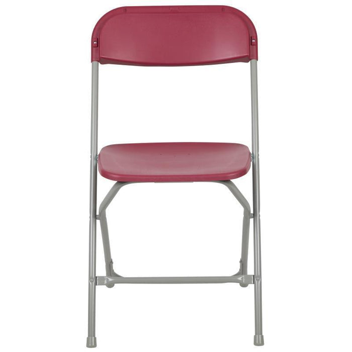 Hercules™ Series Plastic Folding Chair - Red - 650LB Weight Capacity Comfortable Event Chair - Lightweight Folding Chair -