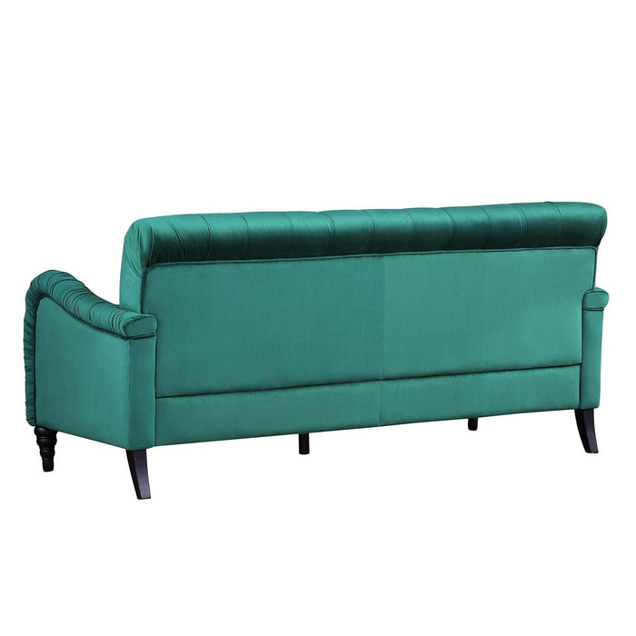 2229,DARK GREEN  Chesterfield;3 seater ,modern sofa