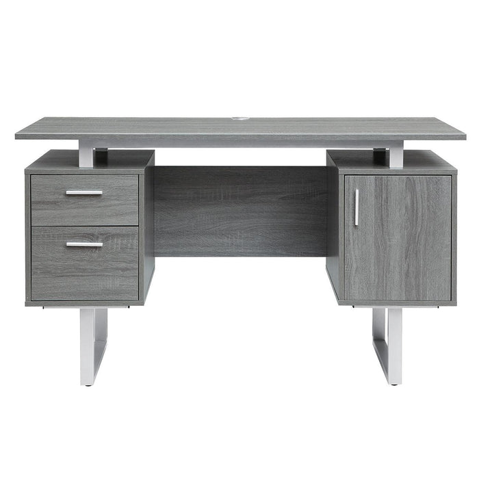 Techni MobiliModern Office Desk withStorage, Grey