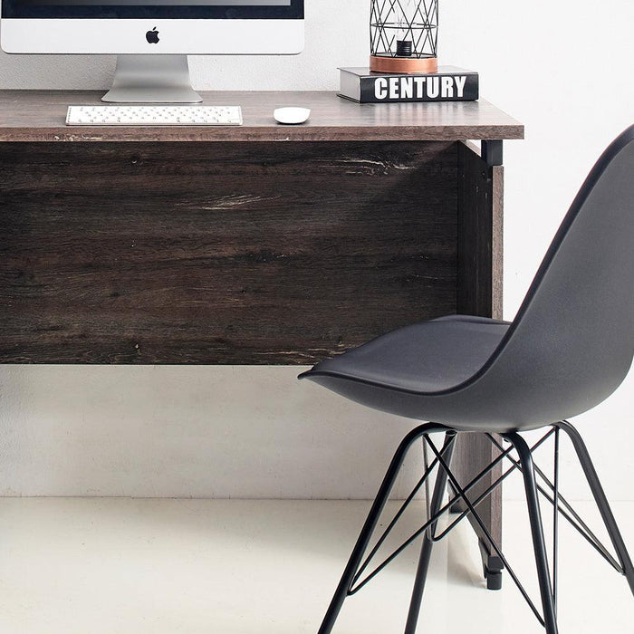 Urban Farmhouse Composite Wood Writing Desk in Rustic Gray