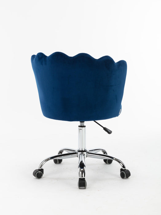 Swivel Shell Chair for Living Room/Bed Room,Modern Leisure office Chair  Blue