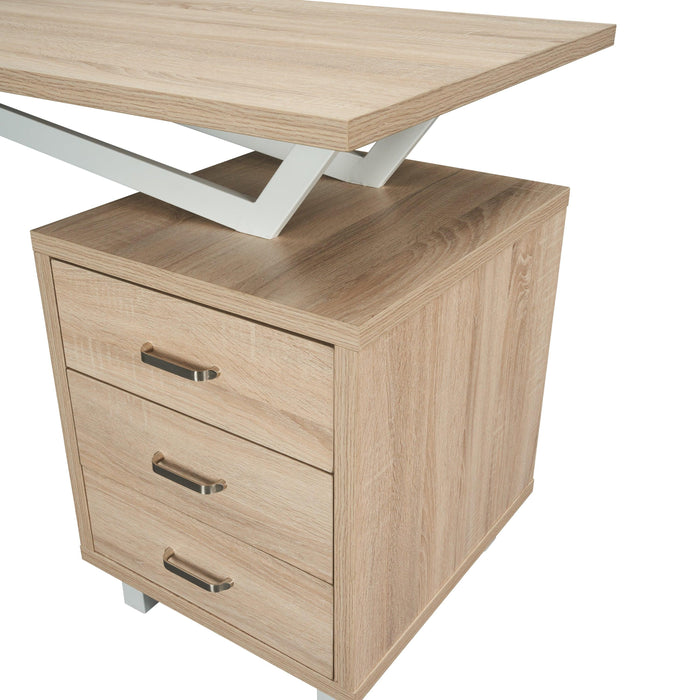 Techni MobiliModern Design Computer Desk withStorage, Sand