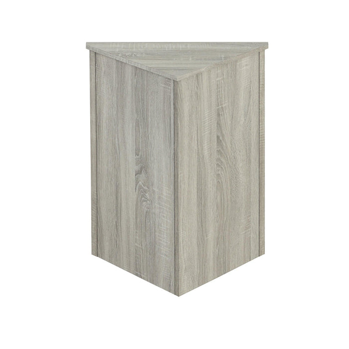 Oak Triangle BathroomStorage Cabinet with Adjustable Shelves, Freestanding Floor Cabinet for Home Kitchen